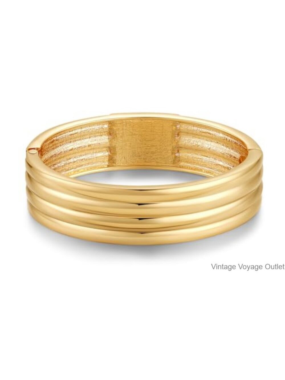 Chunky Gold Bangle Bracelet for Women Brass Cuff Stackable Jewelry